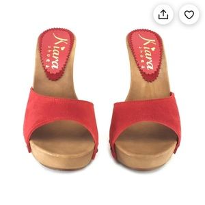 COPY - red suede clogs